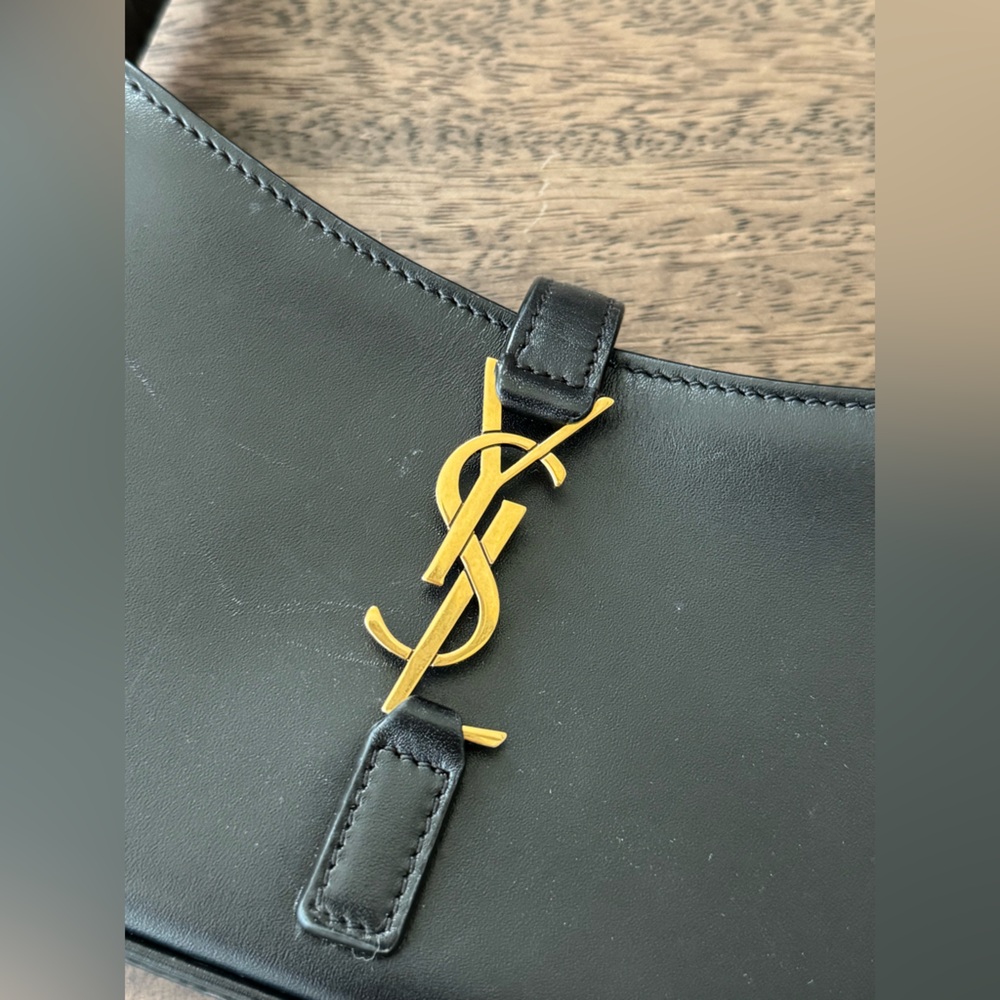 Micro Leather Hobo YSL Saint Laurent Bag Black - Picture 3 of 7